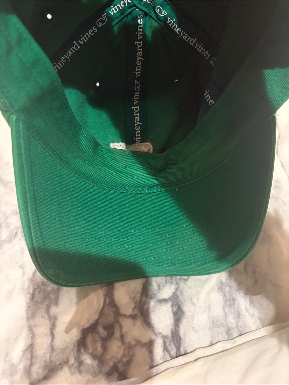 Vineyard Vines Green Cap with Navy Whale Patch - Picture 3 of 4